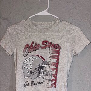 Hollister Gray and Red Vintage Crop Top